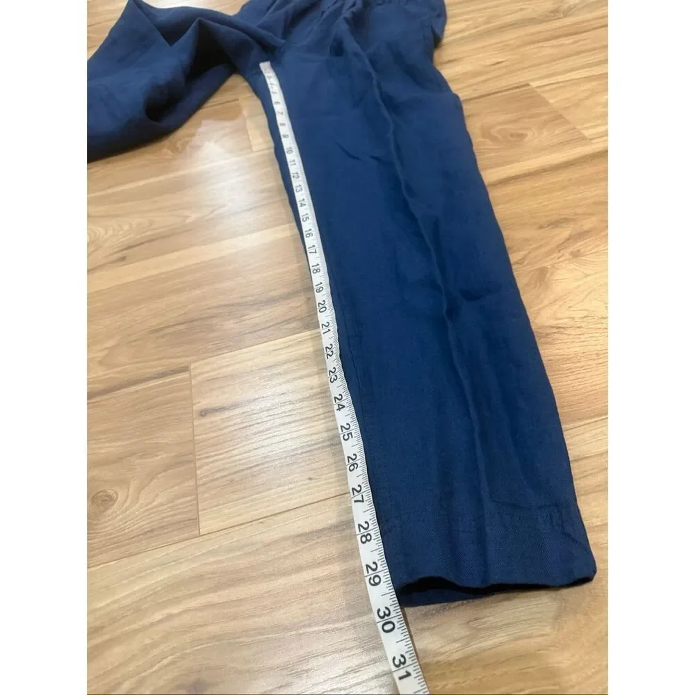 NotPerfectLinen new Doolin in admiral blue linen boho relaxed pants size S/M